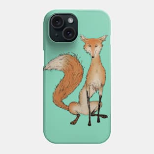 Thin Fox Illustration Phone Case