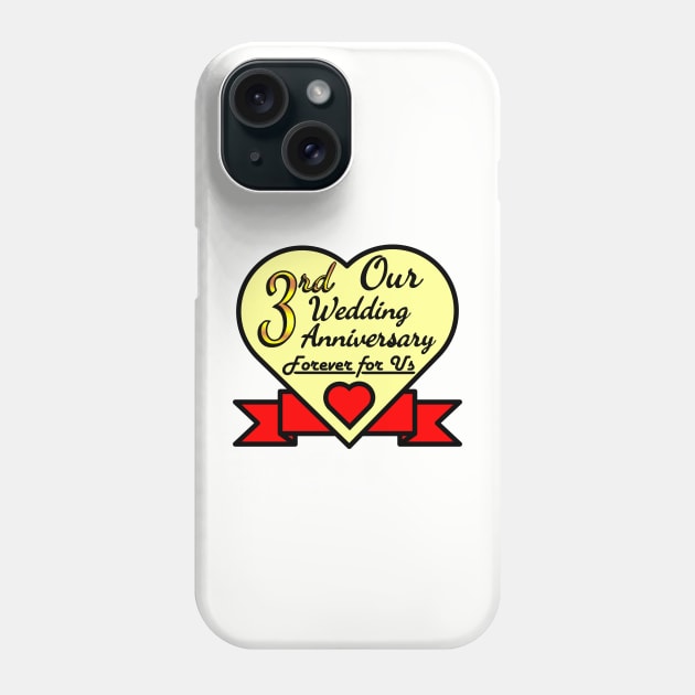 3rd wedding anniversary Phone Case by POD_CHOIRUL