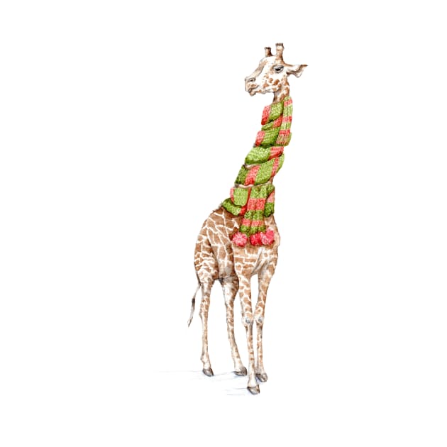 Giraffe in a scarf by Goosi