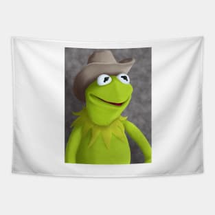 Cowboy Hat Kermit Portrait Tapestry