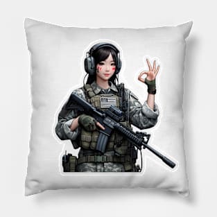 Tactical Girl Pillow