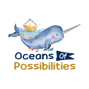 oceans summer reading 2022 whale design T-Shirt