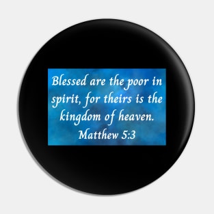 Bible Verse Matthew 5:3 Pin