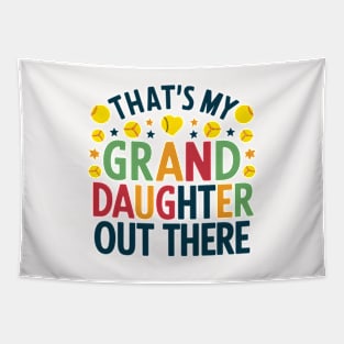 That's My Granddaught Out There Softball Grandma Mother's Day Tapestry