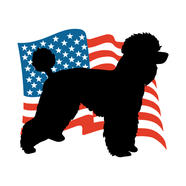 American USA Flag Poodle I Heart Poodles Dog Pooch Love design by nikkidawn74