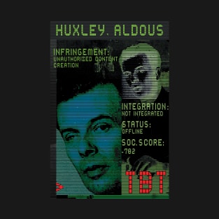 Aldous Huxley - Sci-Fi Retro Portrait T-Shirt