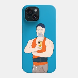 Muscle Daddy Taking a Selfie at the Gym Phone Case