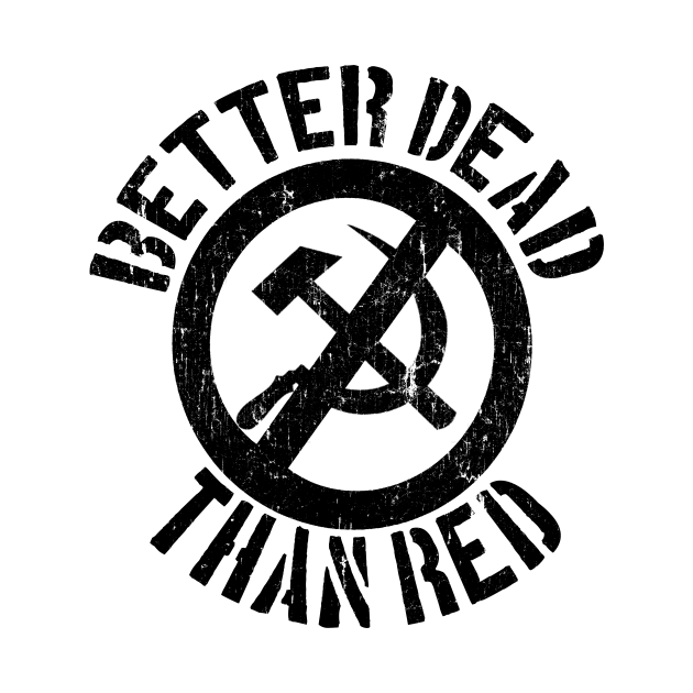 Better Dead than Red Anti Communism Cold War Slogan Hammer and Sickle