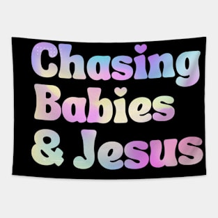 Chasing Babies and Jesus Tapestry