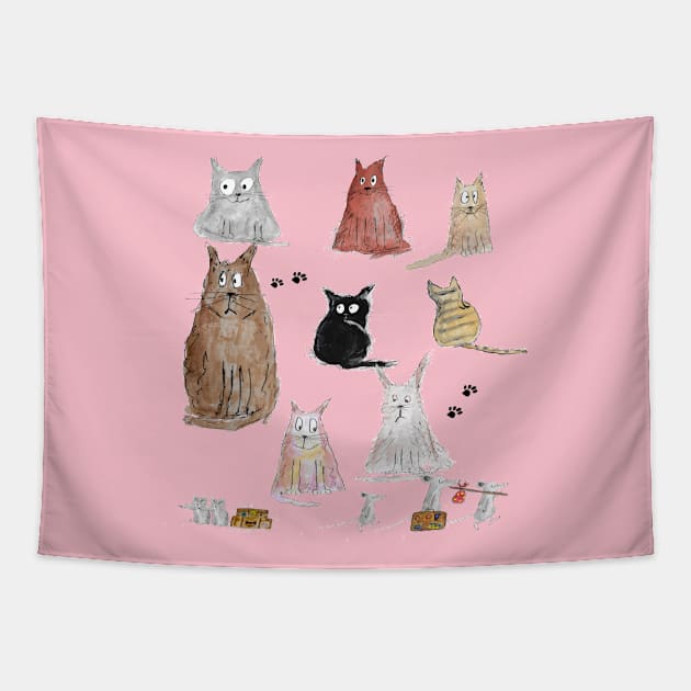 Cat and Mouse Tapestry by Coppack