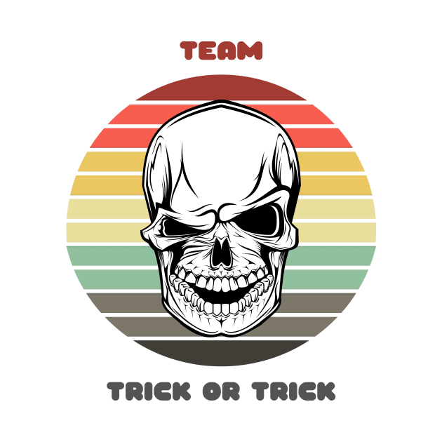 Sunset Skull / Team Trick or Trick by nathalieaynie