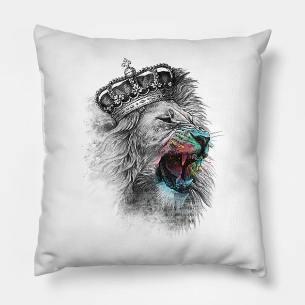 king lion Pillow by clingcling