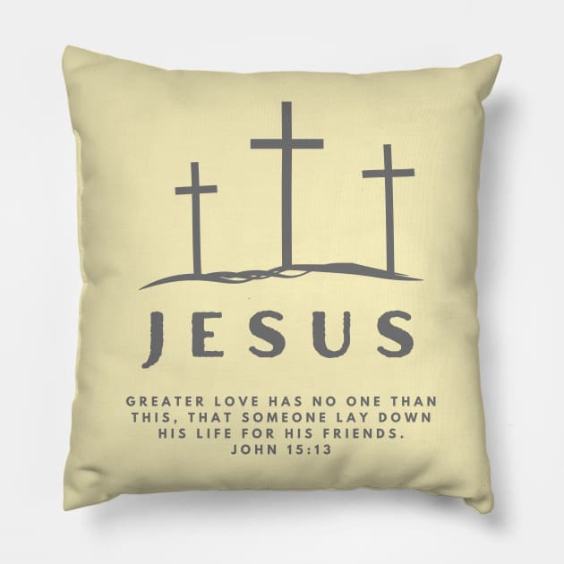 Calvary Crosses Pillow by threadsjam