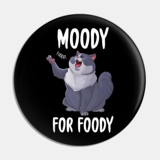 Moody For Foody Fat Cat Pin