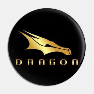 dragon spacex gold edition Pin