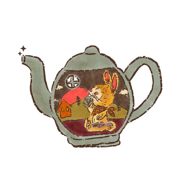 Bunny in Tea Pot by The Mindful Maestra