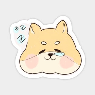 Sleepy Shiba Inu Magnet