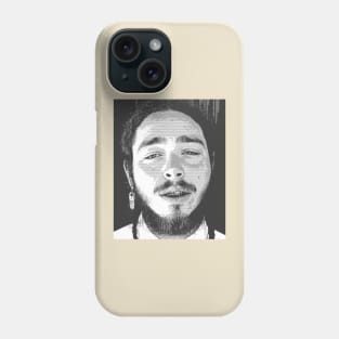 post malone in balck & white Phone Case