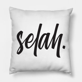 Selah. (Black) Pillow