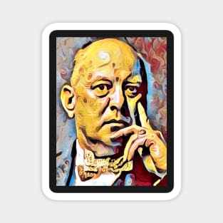 Aleister Crowley The Great Beast of Thelema  painted impressionist surrealist style Magnet