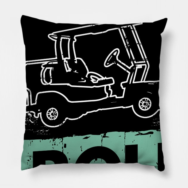 Golfing Gift Golfer Quote Golf Course Pillow by petervanderwalk