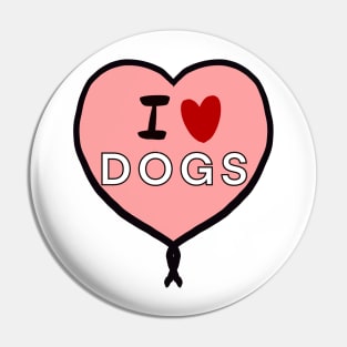 I love dogs in heart shape for dog lovers Pin