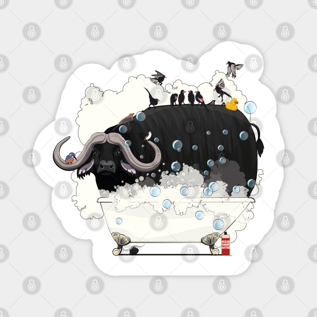 Buffalo in the Bath Magnet by InTheWashroom