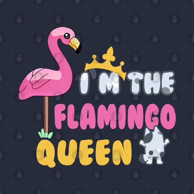 The Flamingo Queen by Karl Doodling