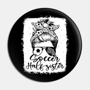 Soccer Half Sister Vintage Leopard Messy Bun Bleached Pin