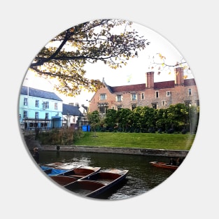 Punting at Cambridge University Pin