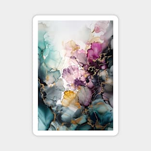 Flower Garden - Abstract Alcohol Ink Art Magnet