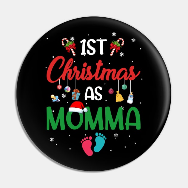 1st Christmas as Momma Matching Family Pin by Dunnhlpp