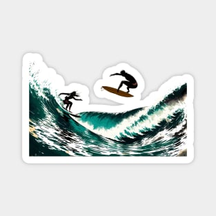 live by surfing rules, surfer vibes, v2 Magnet