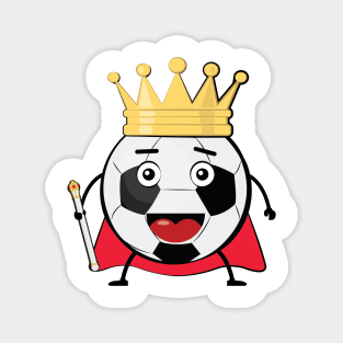 Football Sport King - Funny Ball Character Illustration Magnet