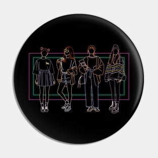 neon girls Pin