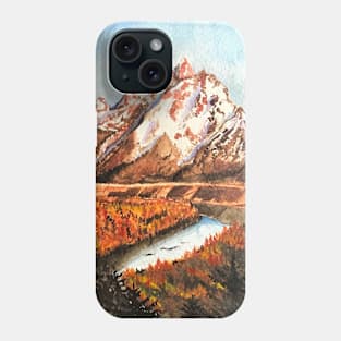 Golden Mountain Autumn Valley Phone Case