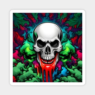 Vibrant Skull Magnet