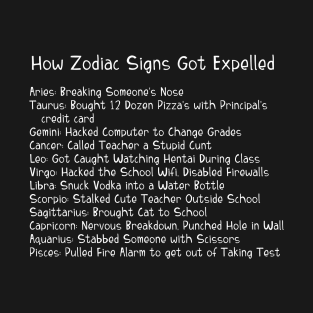 A Zodiac Sign Test: How Zodiac Signs Got Expelled T-Shirt