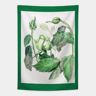 Green Rose Tapestry