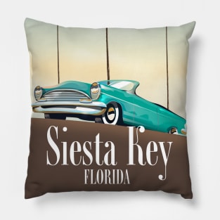 Siesta Key Florida travel poster, Pillow