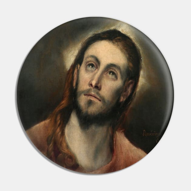 Christ in Prayer by El Greco Pin by Classic Art Stall