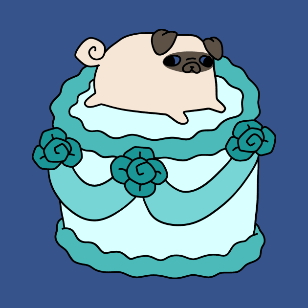 Birthday Cake Pug by saradaboru