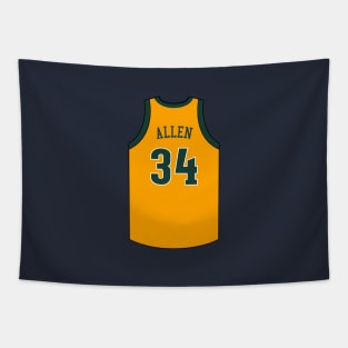 Ray Allen Seattle Supersonics Jersey Qiangy Tapestry