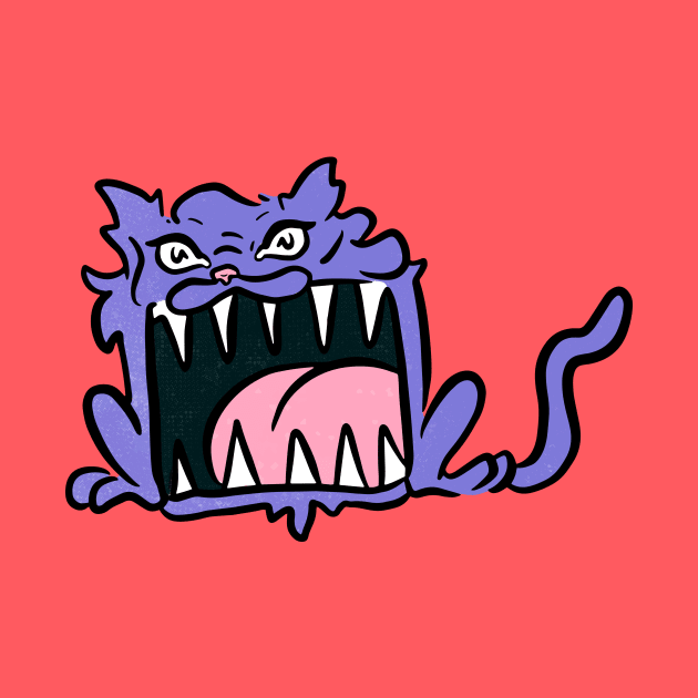 Big mouth purple baby kitty by Sasha Banana 