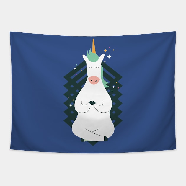 Unicorn Yoga Tapestry by MajorCompany