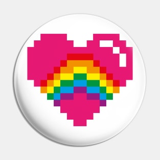 PIXEL HEART RAINBOW Pin