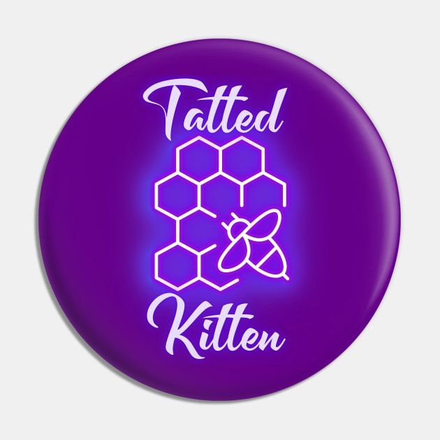 Tatted Kitten Purple Pin by Tatted Kitten