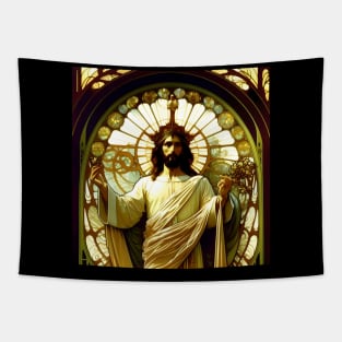 Jesus Christ - AI - Art Nouveau Tapestry