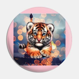 Bokeh Tiger Pin