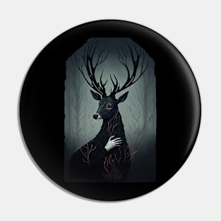 Gothic Deer Priest Pin